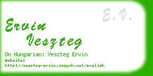 ervin veszteg business card